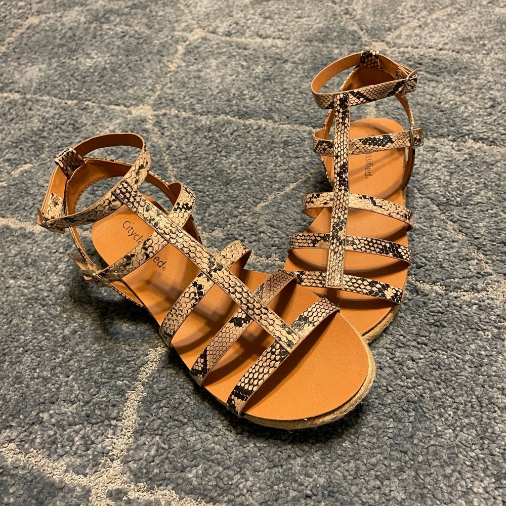 CityClassified Strappy Cheetah Sandals